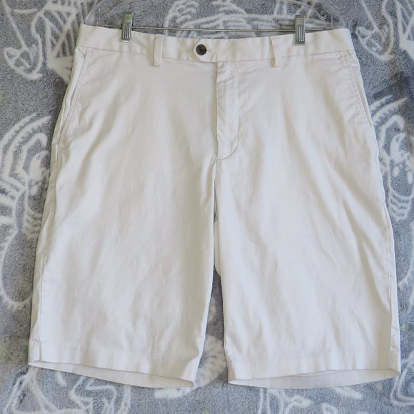 Banana Republic* Men's 1.5" Belt Loop Button/Zip‎ Flat Front Shorts~ Size 34 - Picture 1 of 14